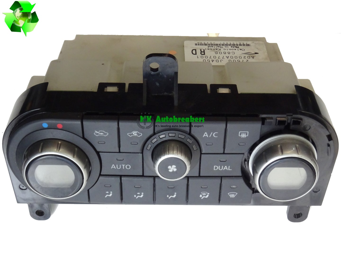 Nissan Qashqai A/C Climate Control Panel Switch 27500-JD45D Genuine 2010