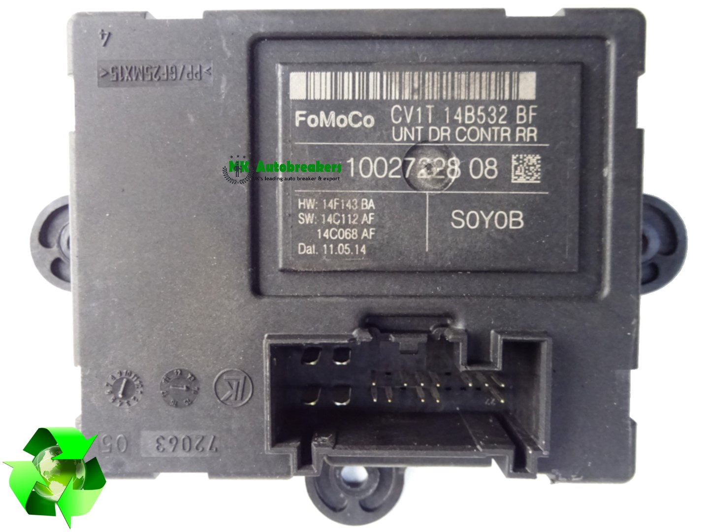 Ford Fiesta Door Control Module Rear CV1T-14B532-BF Genuine 2016