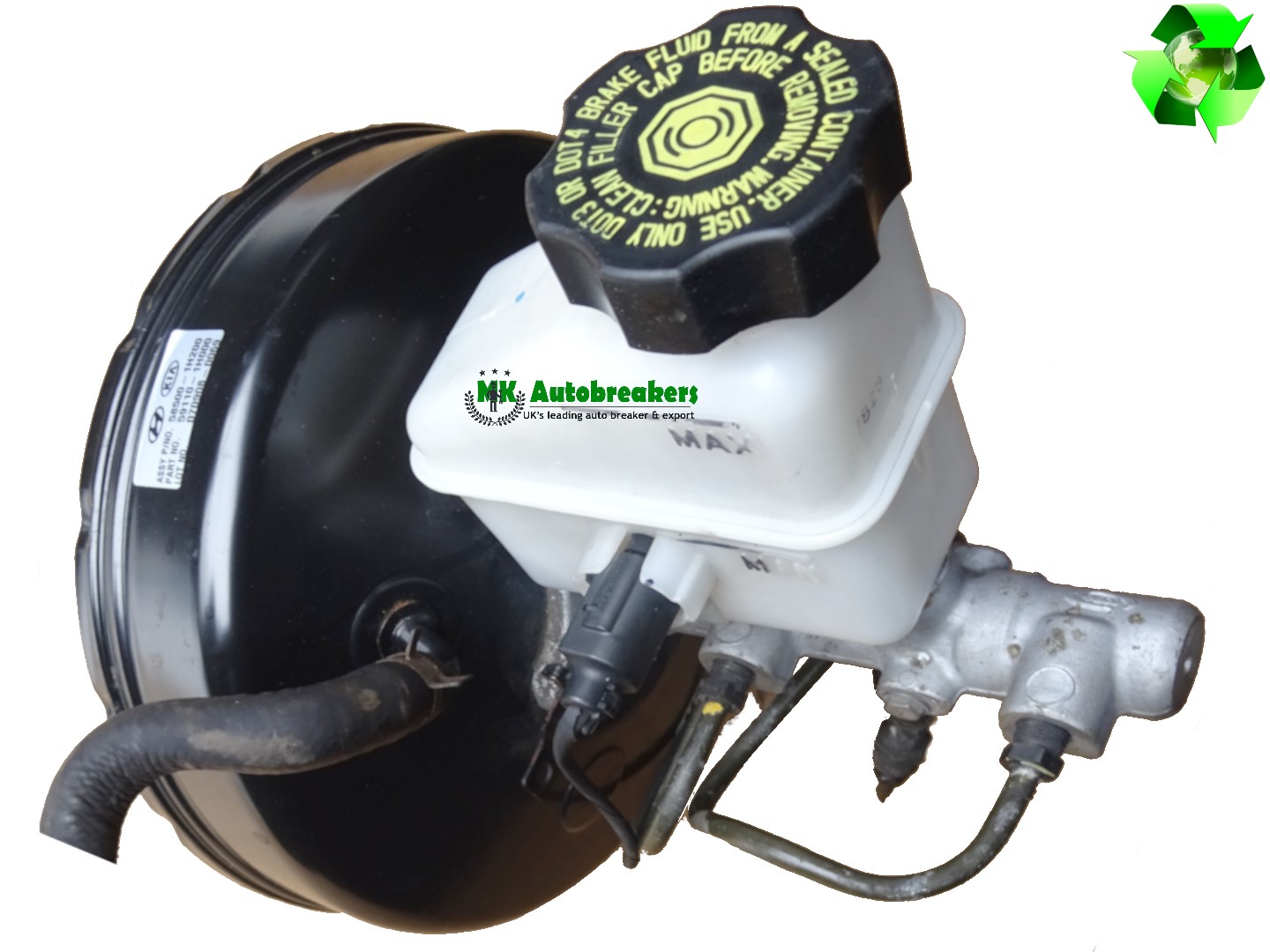 Hyundai I30 Brake Master Cylinder Servo 58500-1H200 Genuine 2010