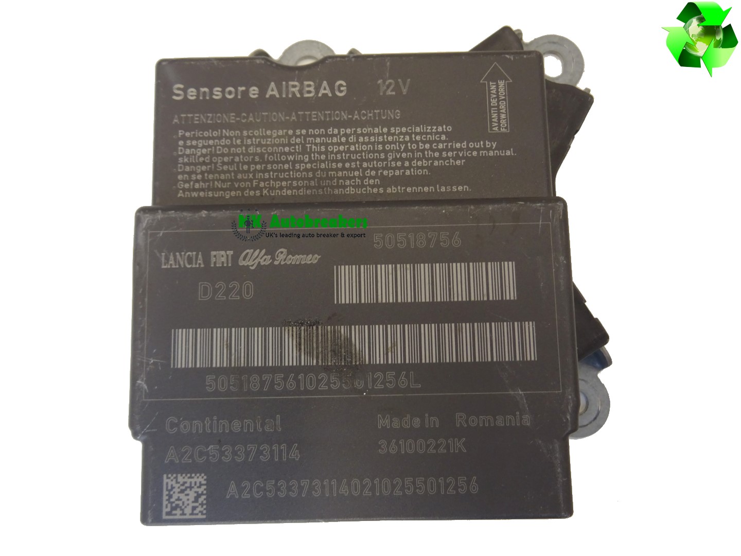 Alfa Romeo Airbag ECU Control Module 505518756 Genuine 2009-2016