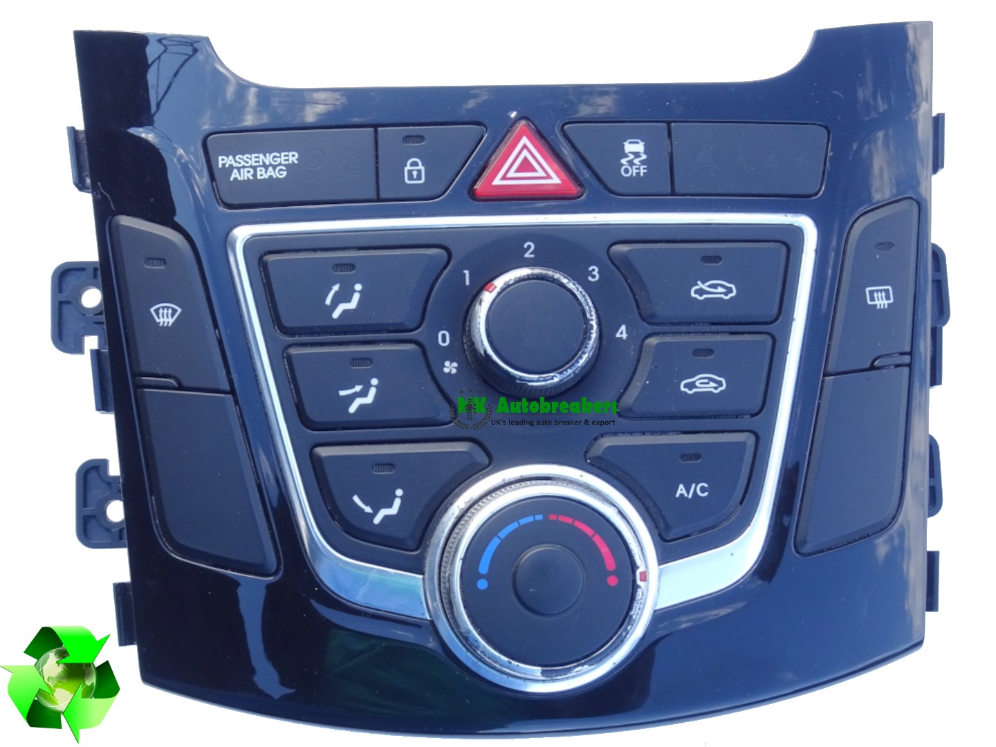 AC Heater Control Panel For 1999-2004 Ford F-150, F-250 - Replacement For 2L3Z19980BA (Front Plate Only, No Switches)