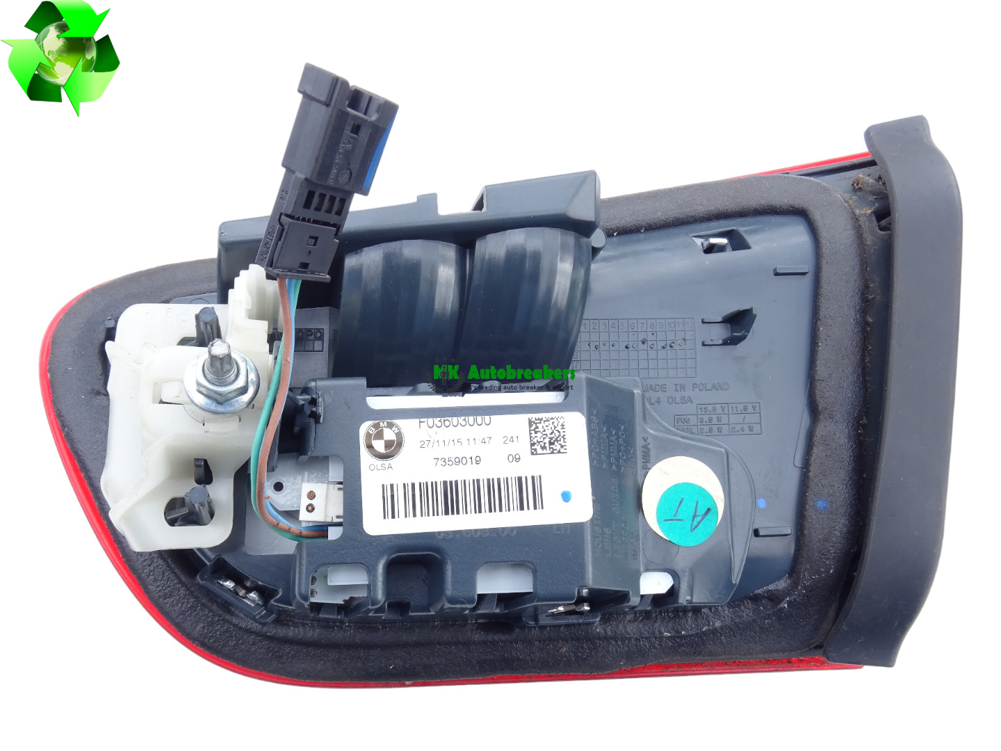 BMW 1 Series F20 Inner Tailgate Light Left 7359019 Genuine 2016