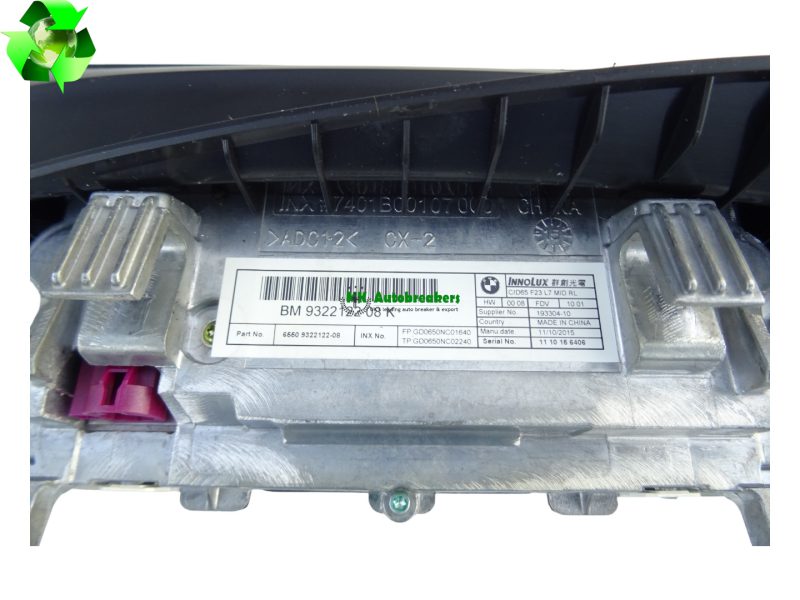 BMW 1 Series F20 Multimedia Display Screen 9322122 Genuine 2016