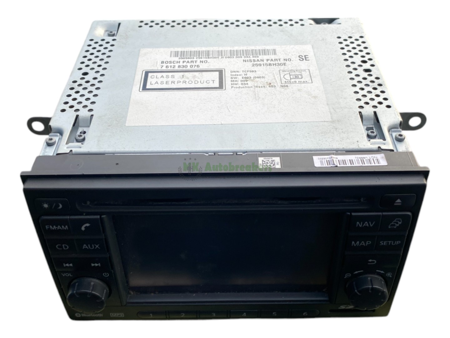 Nissan Qashqai Radio Stereo CD Player Sat Nav 25915BH30E Genuine 2012