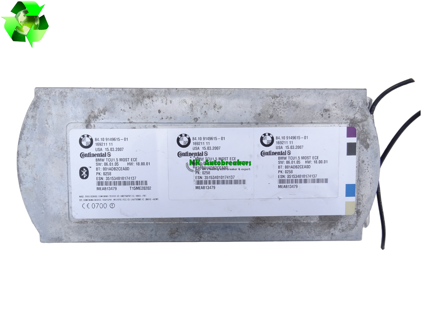 BMW 6 Series E63 Bluetooth Control Module 9149615 Genuine 2008