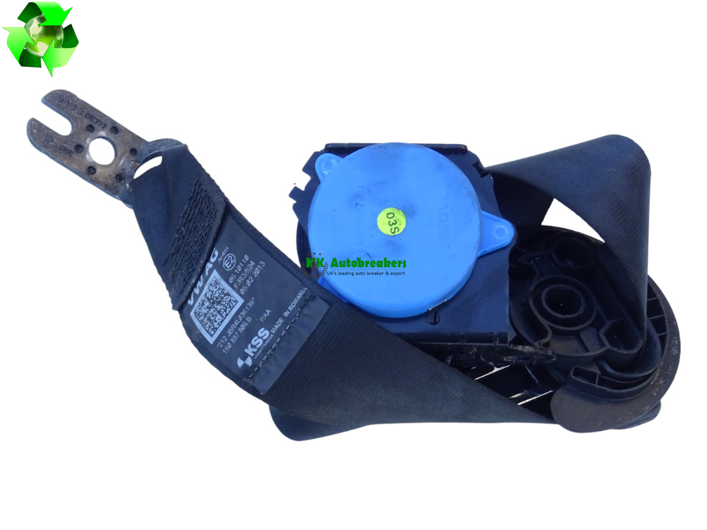 Volkswagen VW UP Seatbelt 1S4857805B Rear Left Genuine 2013