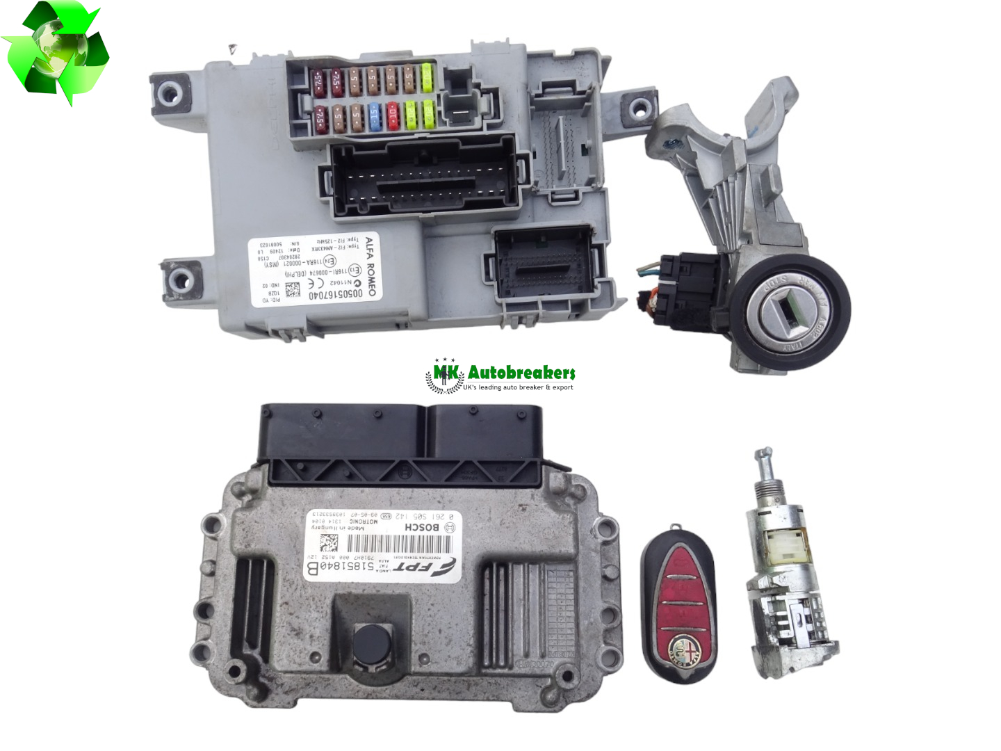 Alfa Romeo Mito 1.4 Engine Control Unit 51851840 ECU Kit Genuine 2009-2016
