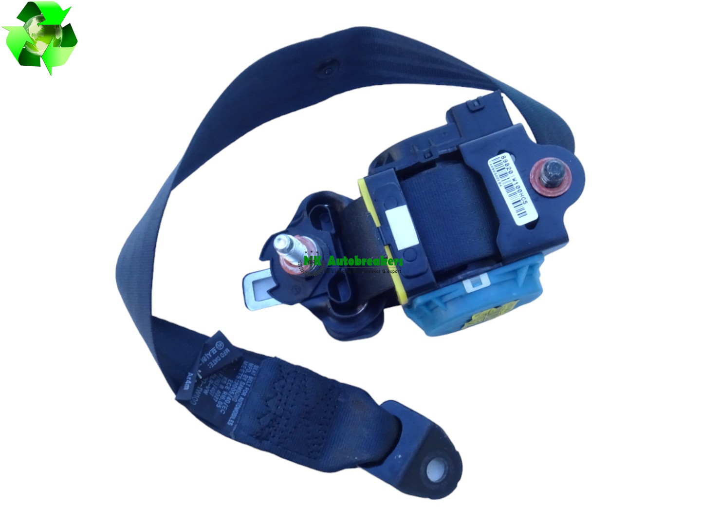 Kia Rio Seatbelt 898201W100 Rear Right Genuine 2014