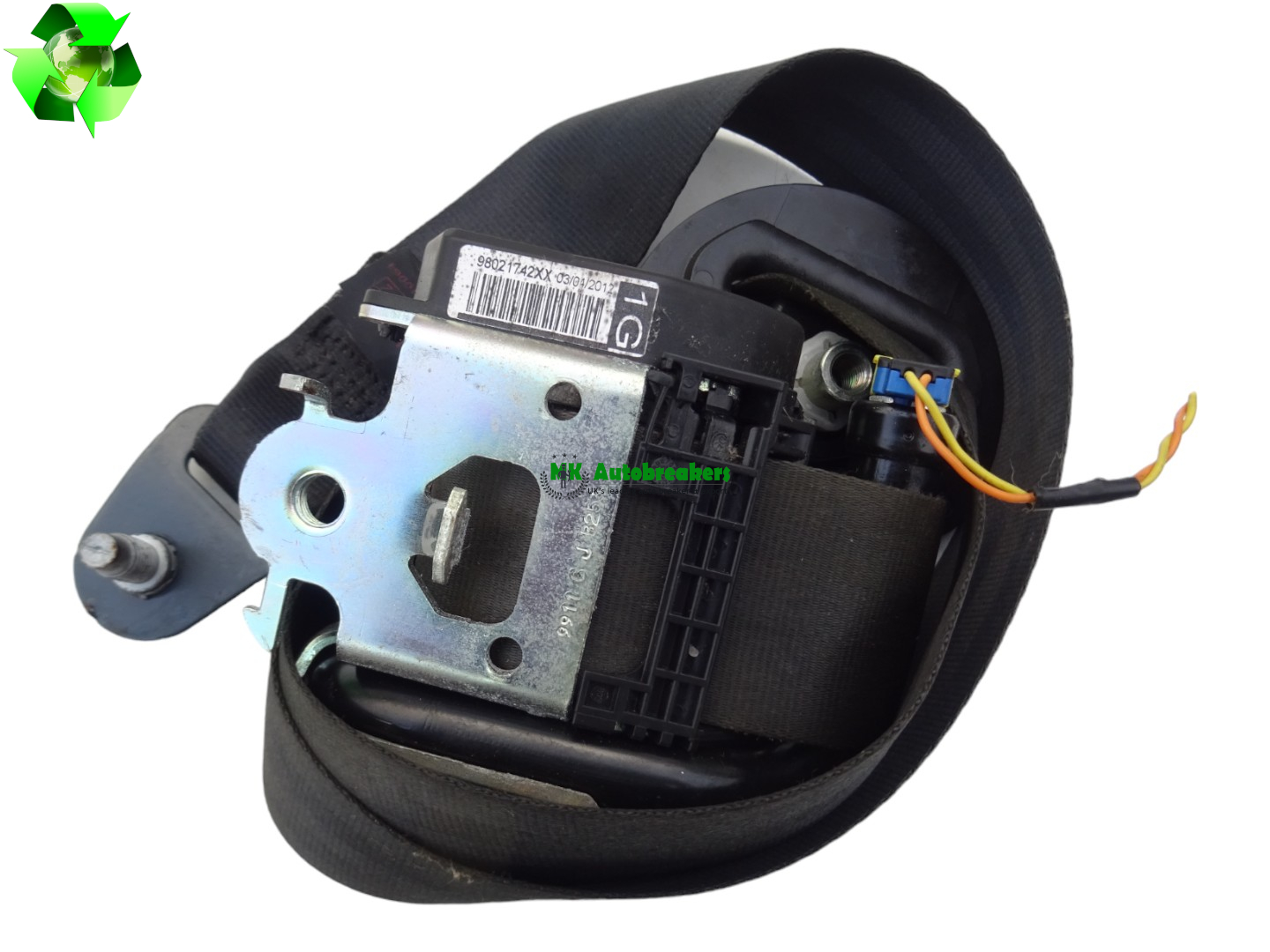 Peugeot 508 Seatbelt 98021742XX Front Left Genuine 2014