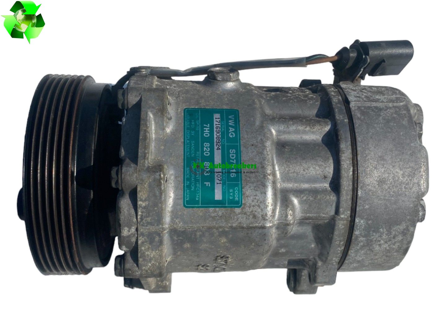 Volkswagen Caddy A/C Compressor Pump 7H0820803F Genuine 2010