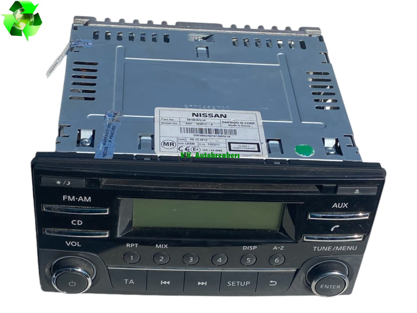 Nissan Note Radio Stereo Head Unit 281853VV1A Genuine 2014