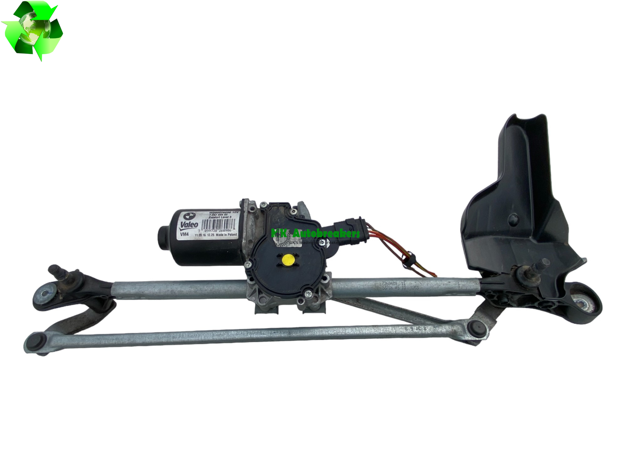 BMW 4 Series F33 Wiper Motor & Linkage 7267504 Genuine 2017