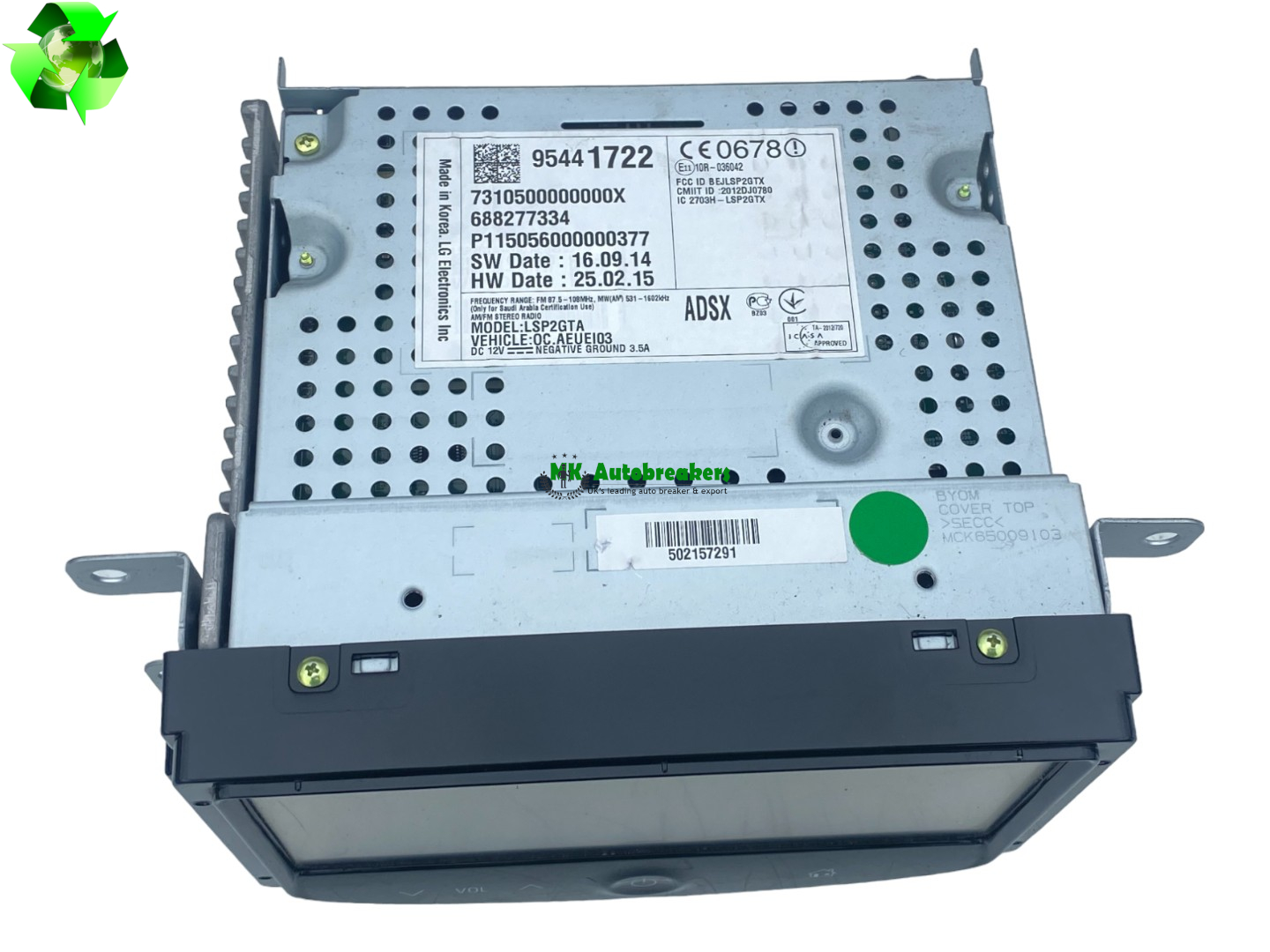 Vauxhall Corsa Multimedia Head Unit 95441722 Genuine 2016