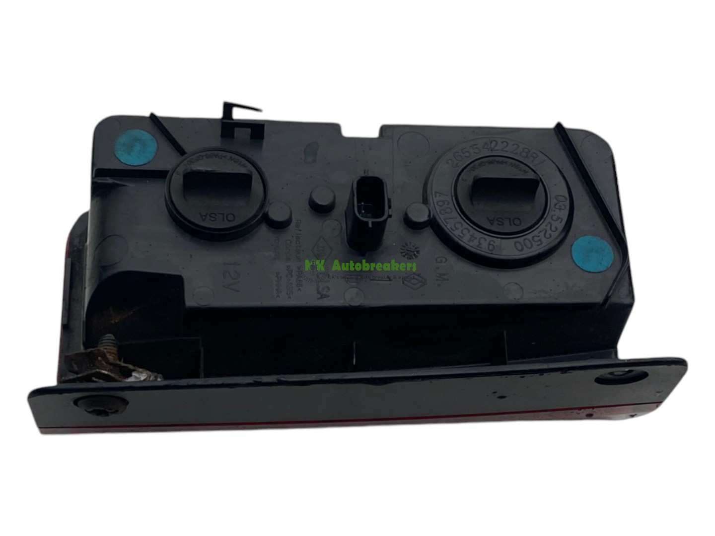 Vauxhall Vivaro Rear Fog Light 934557897 Right Genuine 2016