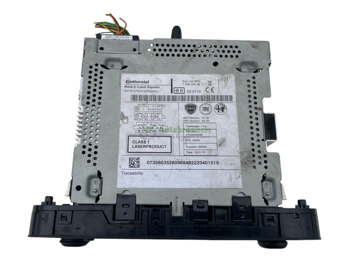 Fiat Panda Radio Stereo Head Unit 735603526 Genuine 2015