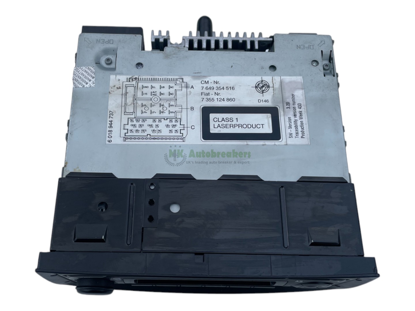 Vauxhall Combo Radio Stereo CD Player 7355124860 Genuine 2014