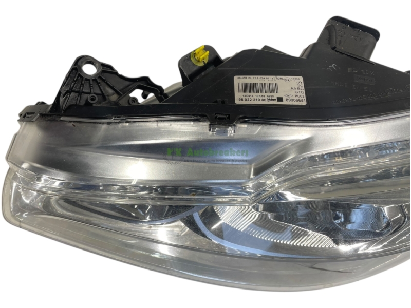 Peugeot 208 Headlight 9802221980 Left Genuine 2015