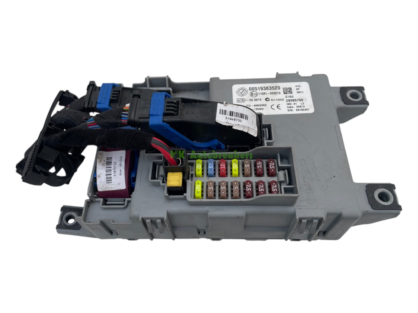Vauxhall Combo 1.3 Fuse Box 519383520 Genuine 2014