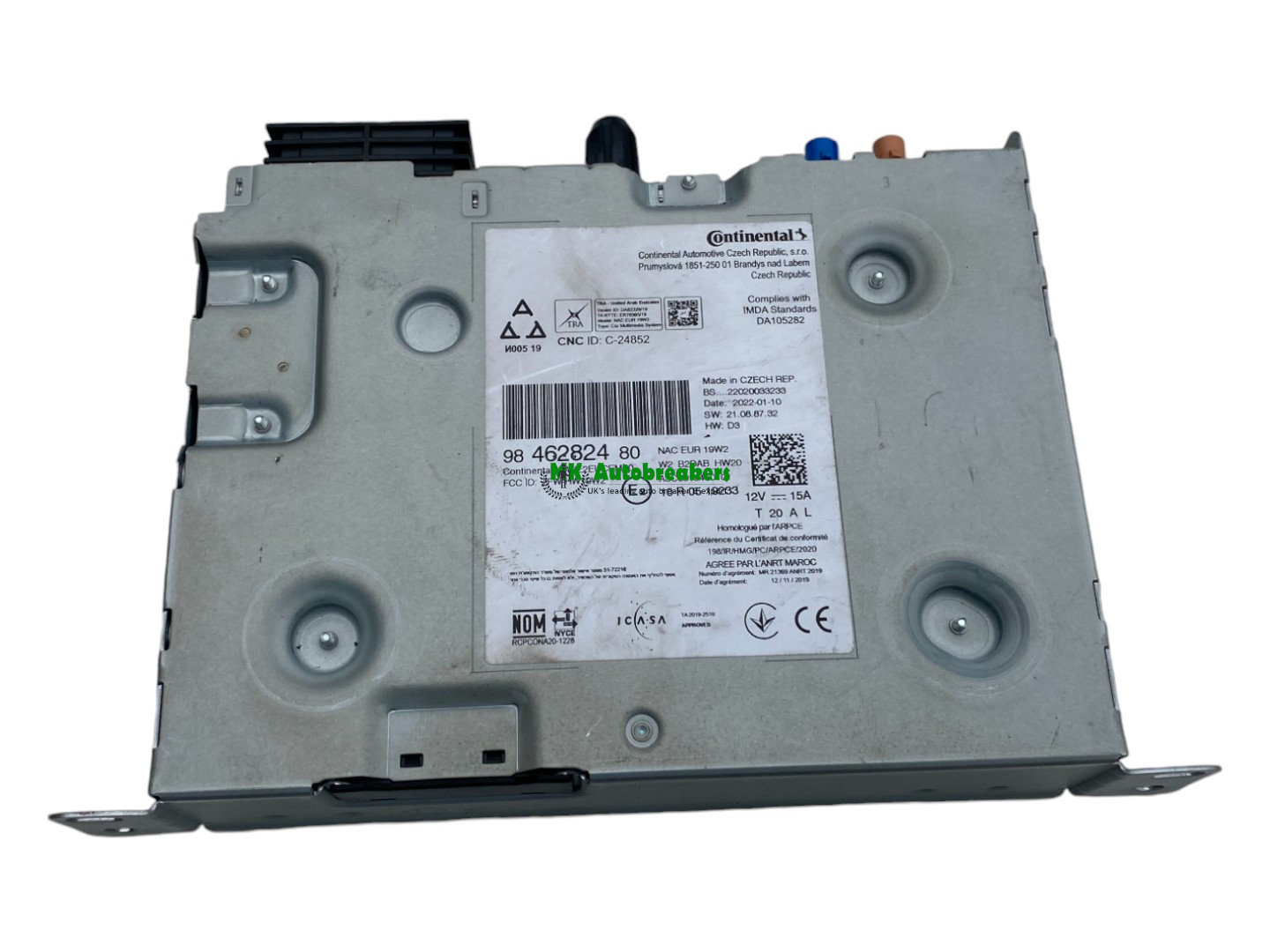 Vauxhall Crossland Stereo SAT NAV Head Unit 9846282480 Genuine 2022