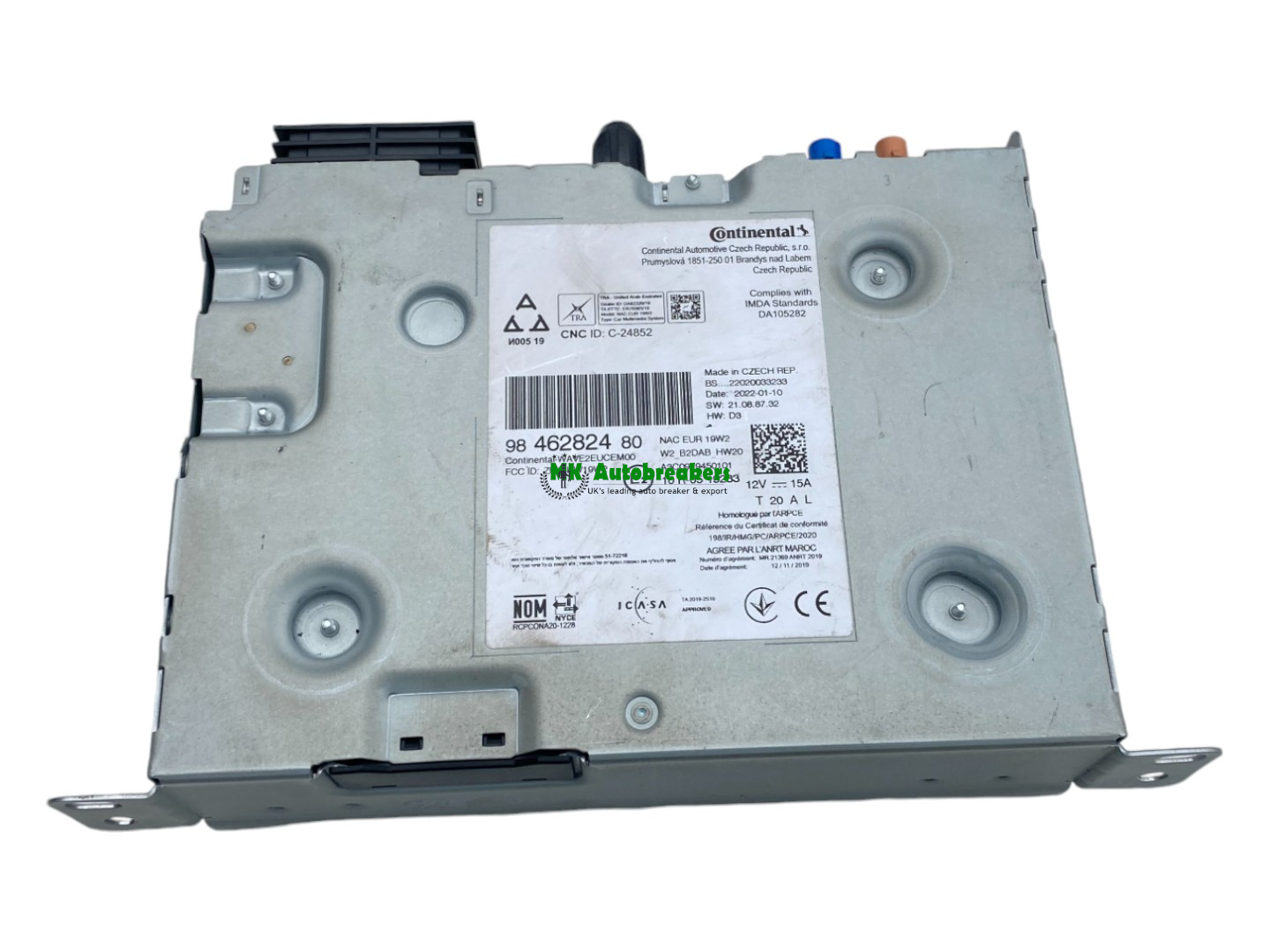 Vauxhall Crossland Stereo SAT NAV Head Unit 9846282480 Genuine 2022