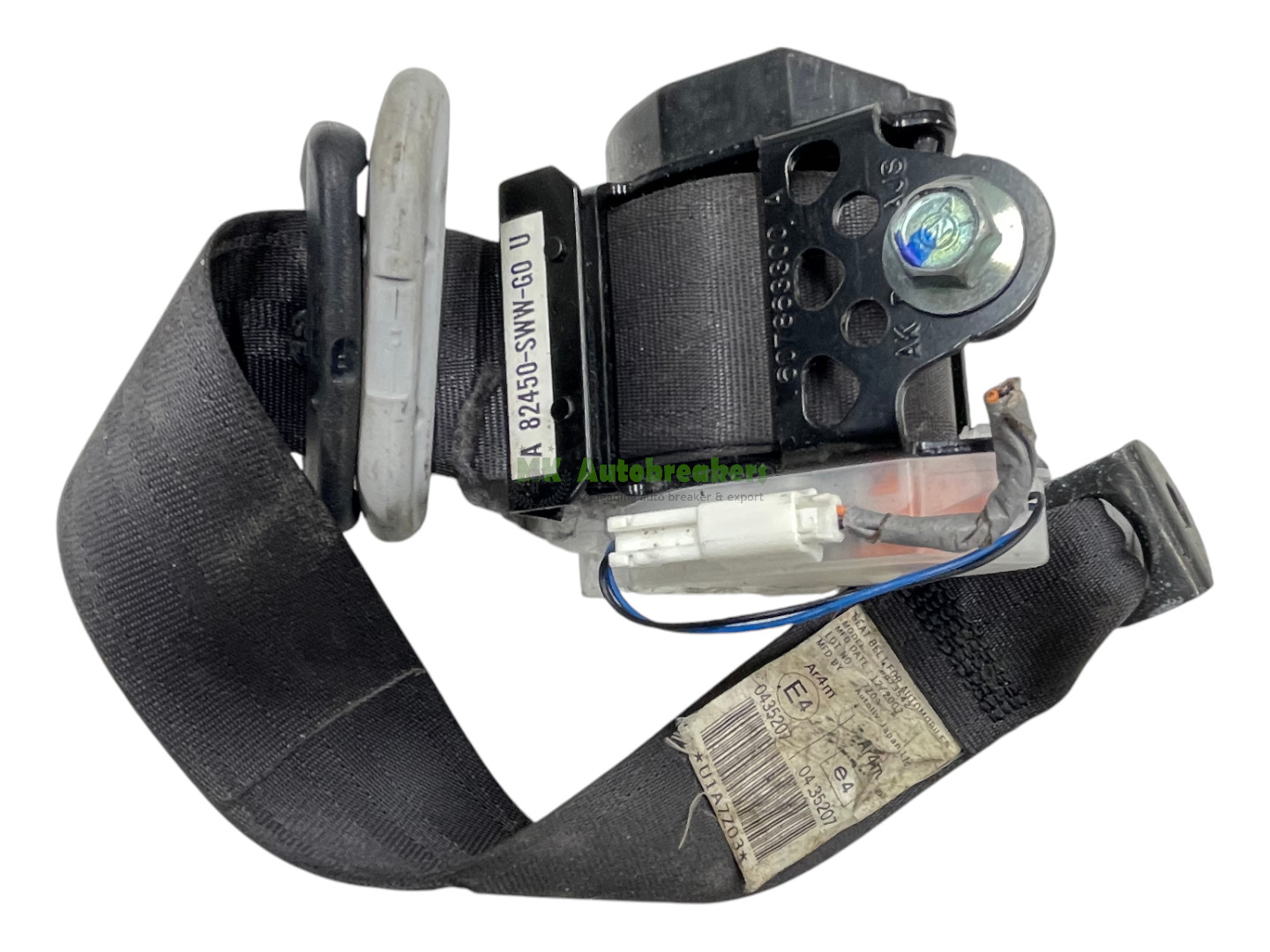 Honda CRV Seatbelt 82450-SWW-G0 Rear Right Genuine 2010