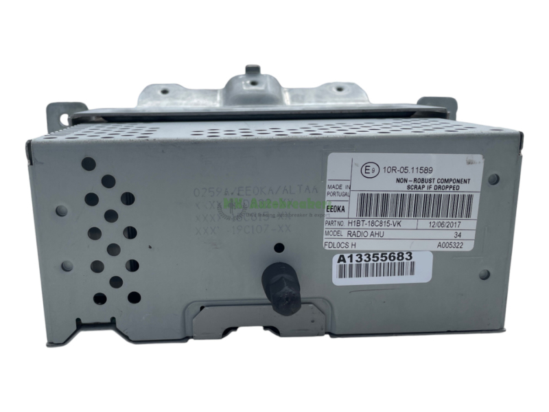 Ford Fiesta Stereo Head Unit H1BT18C815VK Genuine 2017