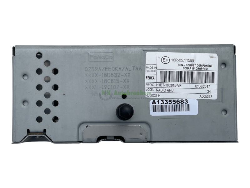 Ford Fiesta Stereo Head Unit H1BT18C815VK Genuine 2017