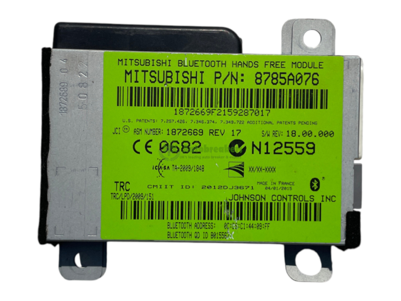 Mitsubishi Outlander Bluetooth Control Module 8785A076 ECU Genuine 2015