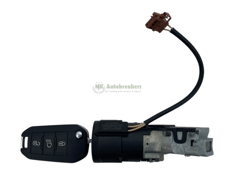 Peugeot 2008 Ignition Barrel & Key 9663123380 Genuine 2016