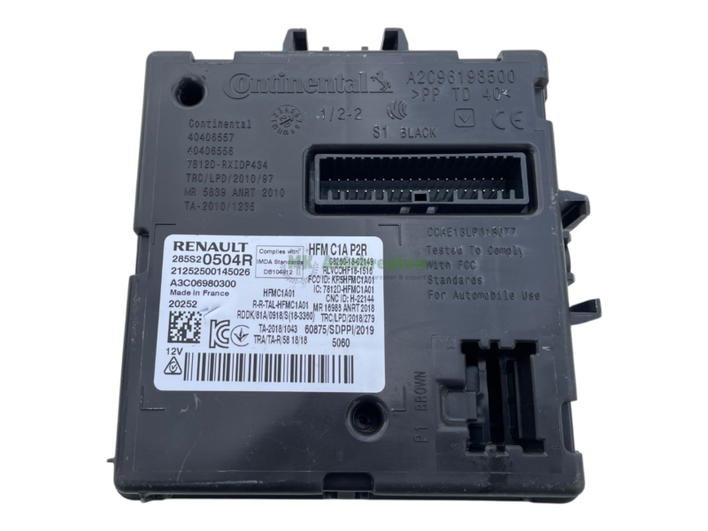 Renault Captur Control Module ECU 285S20504R Genuine 2021