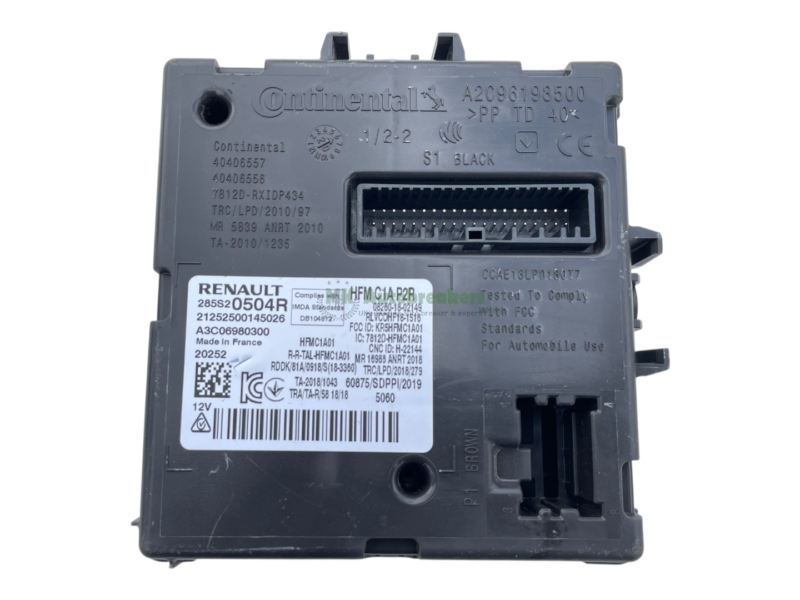 Renault Captur Control Module ECU 285S20504R Genuine 2021