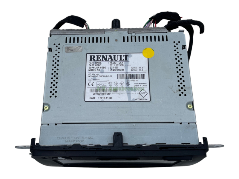 Renault Captur Multimedia Head Unit 281150198R Genuine 2016