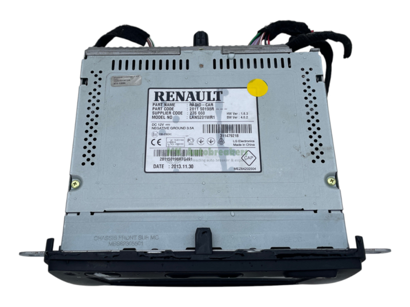 Renault Captur Multimedia Head Unit 281150198R Genuine 2016