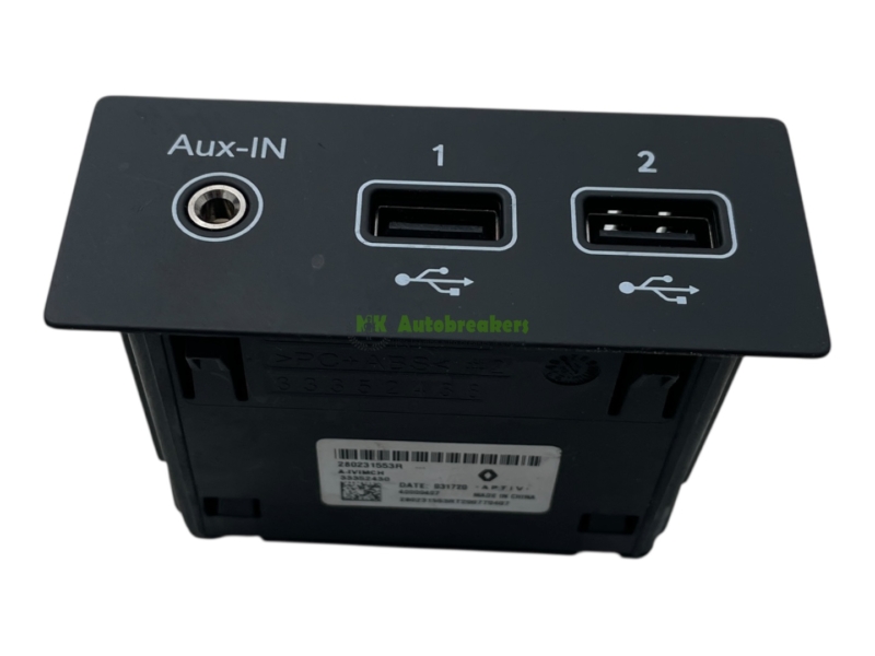 Renault Captur USB Port Socket Unit Panel 280231553R Genuine 2021