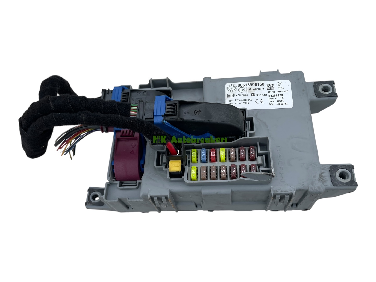 Fiat 500 Body Control Module 00518996150 BCM Genuine 2012