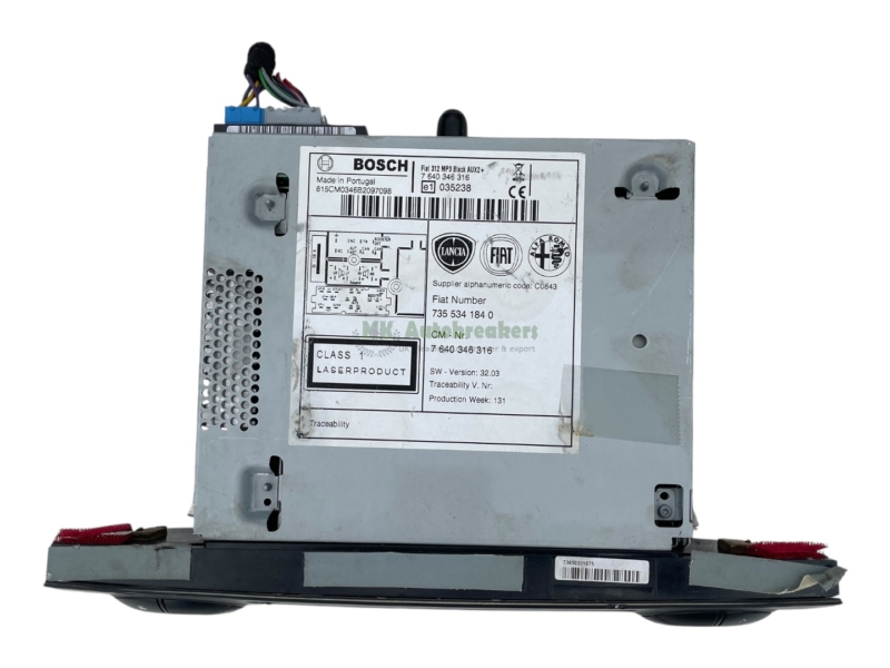 Fiat 500 Radio Stereo Head Unit 7355341840 Genuine 2012