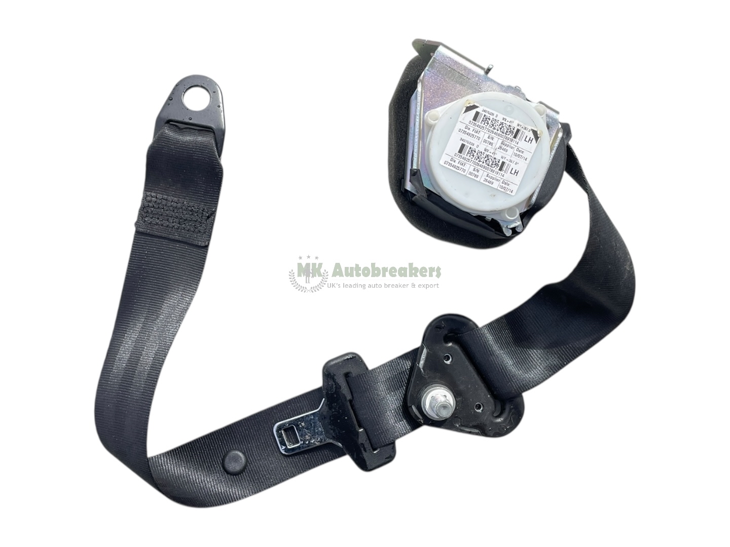 Fiat 500 Seat Belt 34075339 Rear Left Genuine 2014