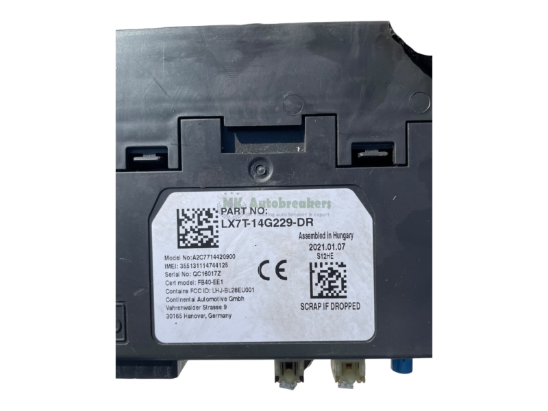 Ford Focus Bluetooth Control Module LX7T14G229DR Genuine 2021