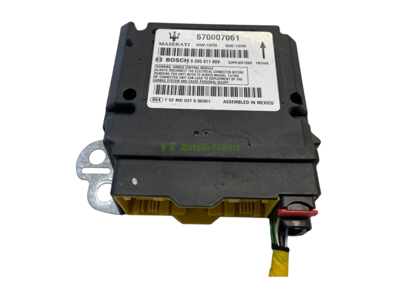 Maserati Ghibli M157 Airbag Control Module 670007061 Genuine 2015