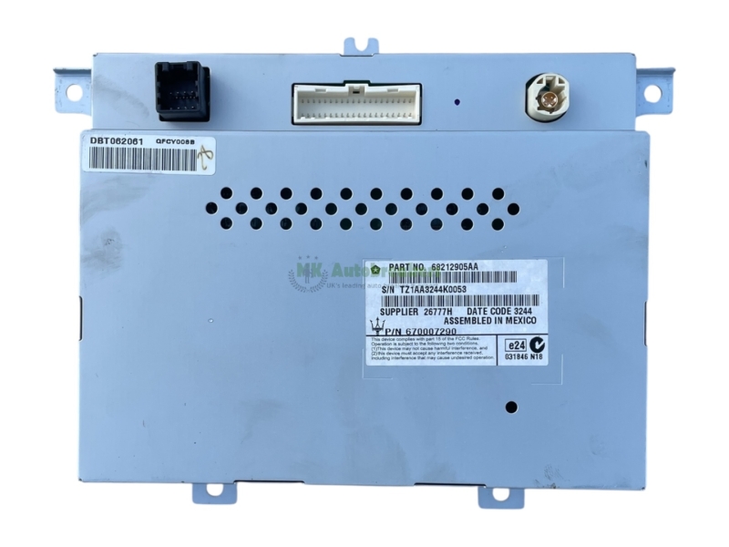 Maserati Ghibli M157 Multimedia Display Screen 68212905AA Genuine 2015