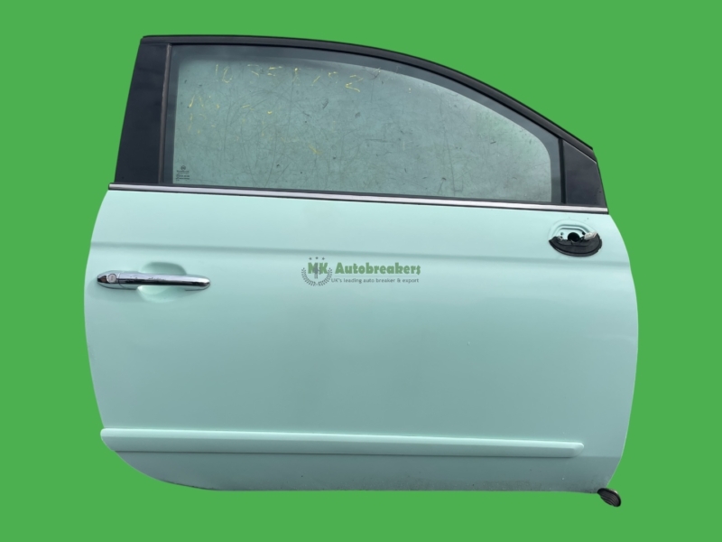 Fiat 500 Front Right Door 52136362 Green 3 Door Genuine 2014