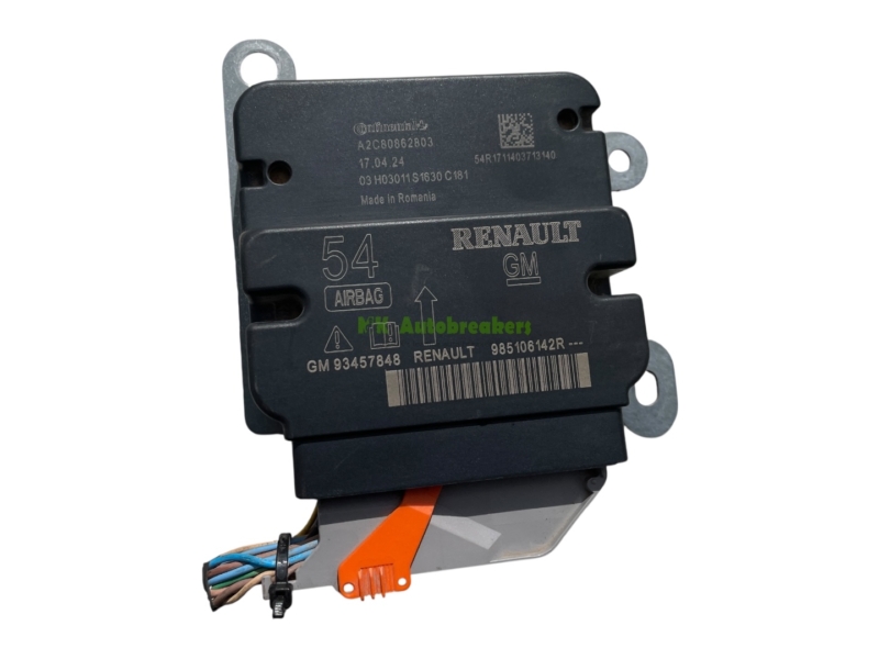 Vivaro Trafic Airbag Control Module 985106142R ECU Genuine 2017