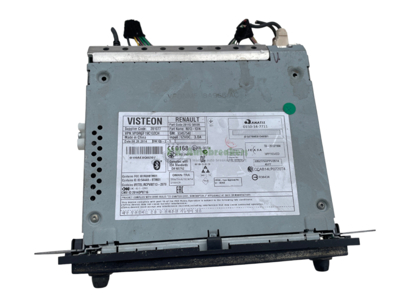 Vivaro Trafic Radio Stereo Head Unit 281155093R Genuine 2017