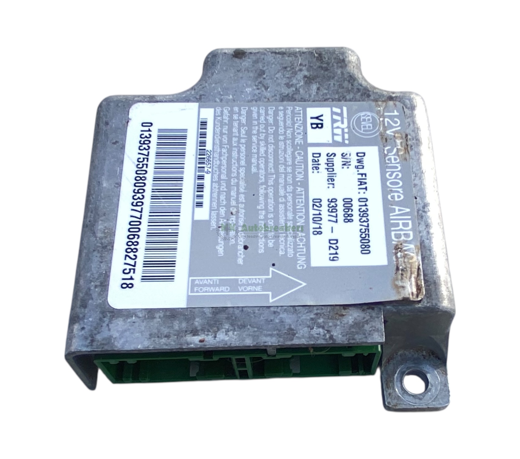 Airbag Control Module Ducato Relay Boxer 01393755080 Genuine 2017