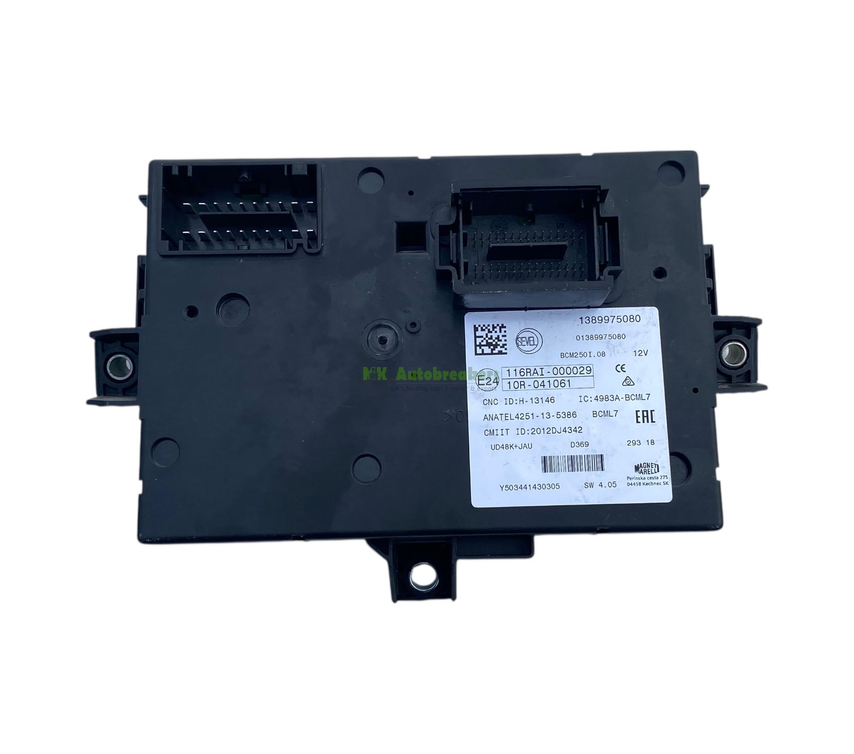 Engine Control Unit Ducato Boxer Relay 9809447780 2.0 ECU Kit Genuine 2018