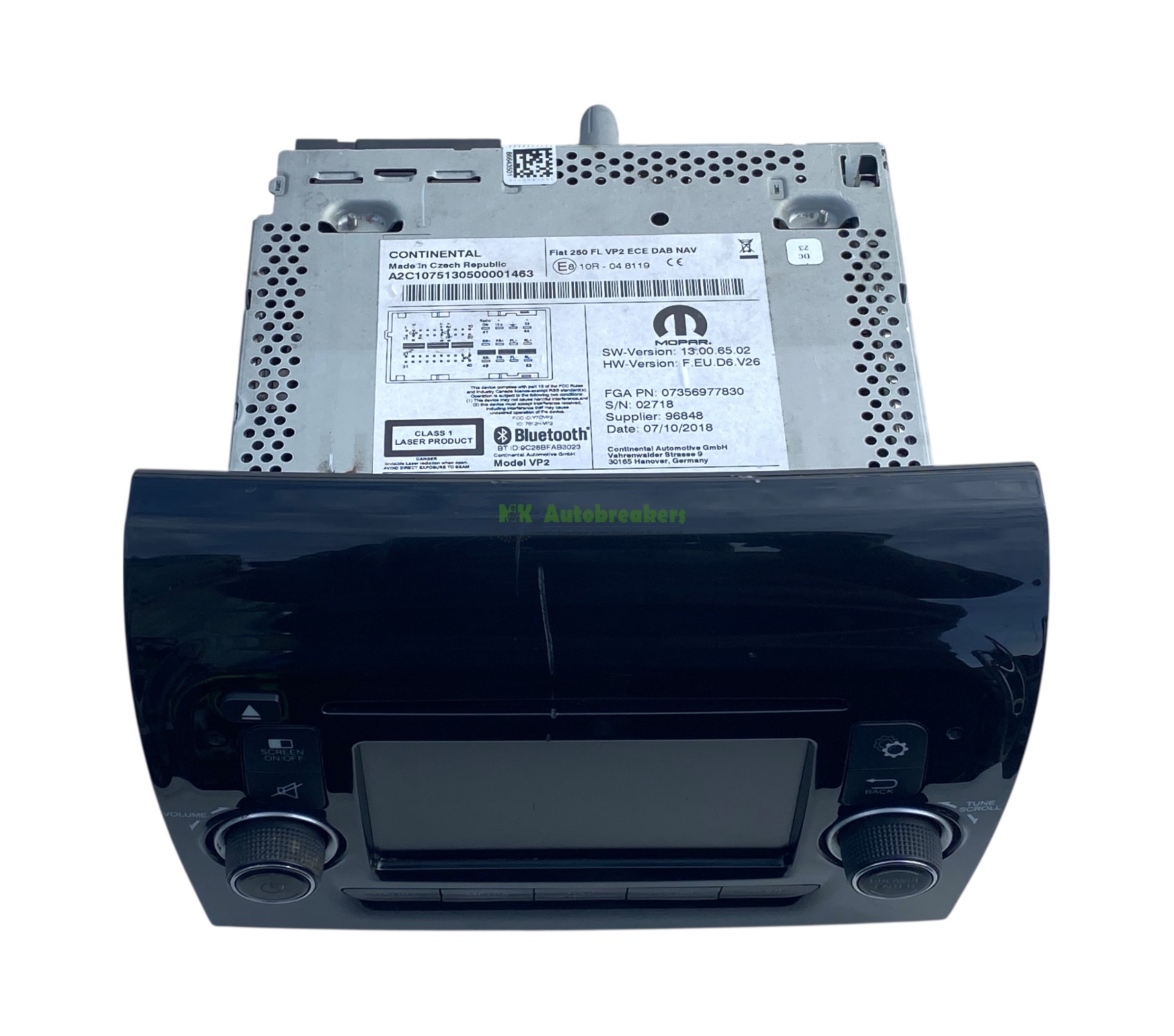 Stereo Head Unit Relay Ducato Boxer 07356977830 Genuine 2019