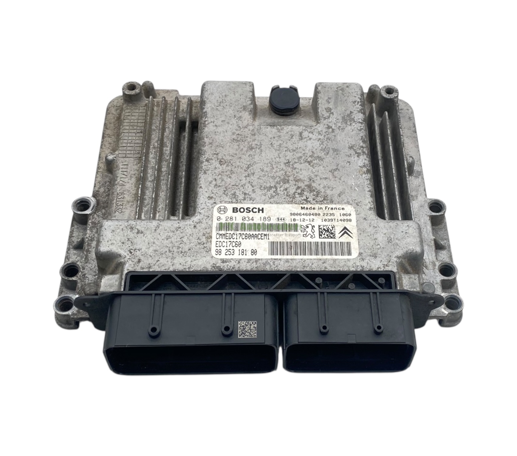 Engine Control Unit ECU Berlingo Partner 9825318180 1.6 Genuine 2019