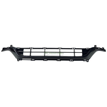 Front bumper grille / lower fascia for a car, black plastic with horizontal bars and mounting tabs on ends