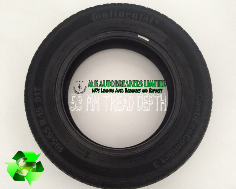 1x 195/65/R15 (91T) CONTINENTAL (CONTI ECO CONTACT 3) 5.3 MM TREAD DEPTH - Image 3