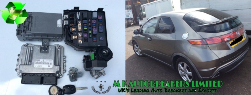 Honda Civic MK8 From 06-11 Complete ECU Kit With Key Barel - Image 9
